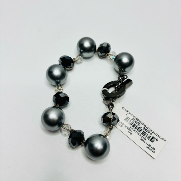 ANNE KLEIN Gray Beaded Lightweight Bracelet - Picture 1 of 5
